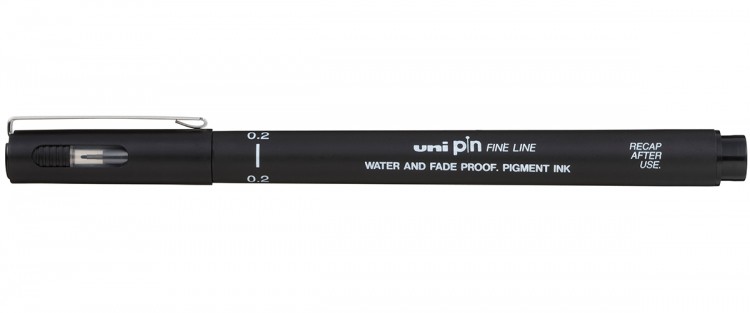 Линер Uni Pin Fine Line 02 черный 0,33мм