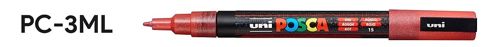 Маркер Uni POSCA PC-3ML 0,9-1,3мм овальный с блестками