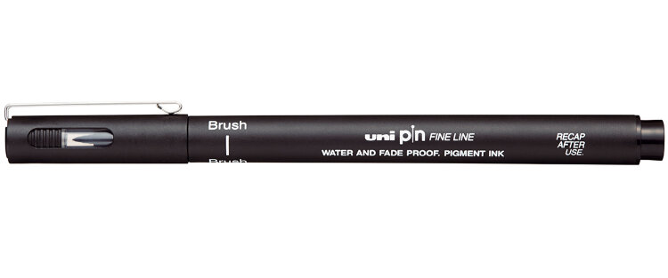 Линер Uni Pin Fine Line Brush черный