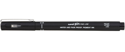 Линер Uni Pin Fine Line 08 черный 0,8мм