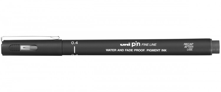 Линер Uni Pin Fine Line 04 черный 0,4мм