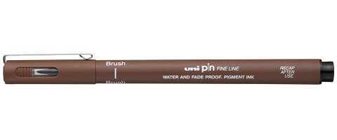 Линер Uni Pin Fine Line Brush сепия