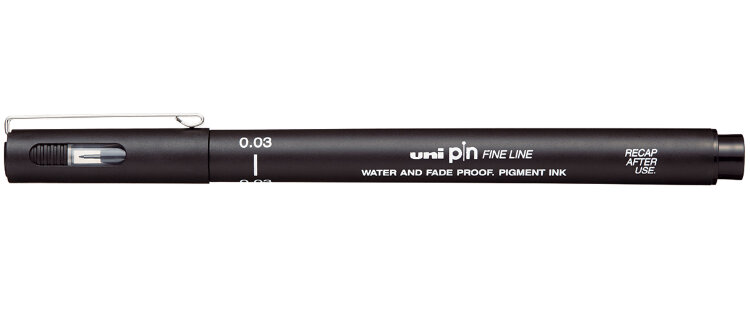 Линер Uni Pin Fine Line 003 черный 0,15мм