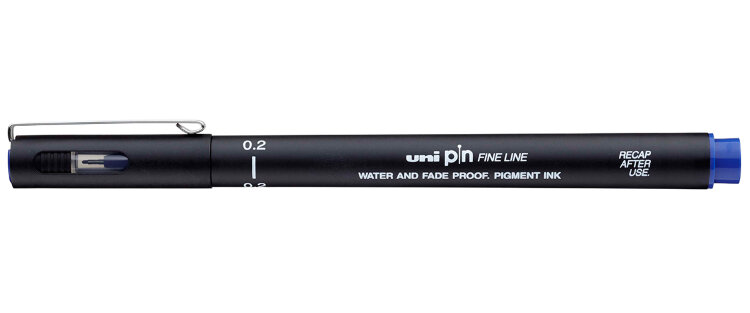 Линер Uni Pin Fine Line 02 синий 0,33мм