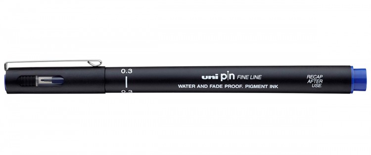 Линер Uni Pin Fine Line 03 синий 0,38мм