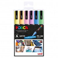 Набор маркеров Uni POSCA PC-3M 0,9-1,3мм Pastel 6 цветов