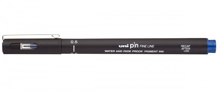 Линер Uni Pin Fine Line 05 синий 0,5мм