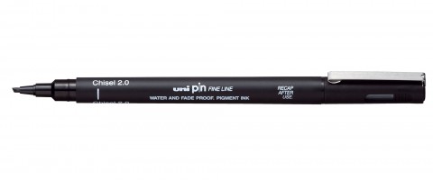 Линер Uni Pin Fine Line Chisel 2.0 черный 2мм