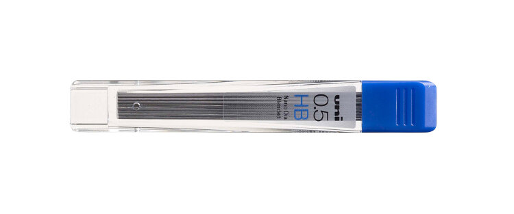 Грифели для карандашей Uni НВ 0,5мм 12шт.