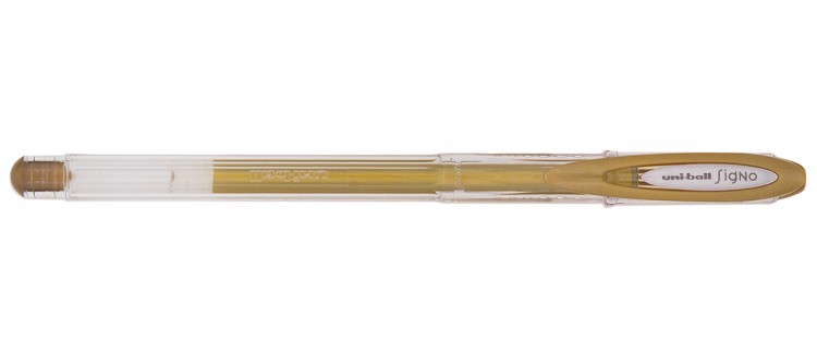 Ручка гелевая Uni-Ball Signo Noble Metal золотая 0,8мм