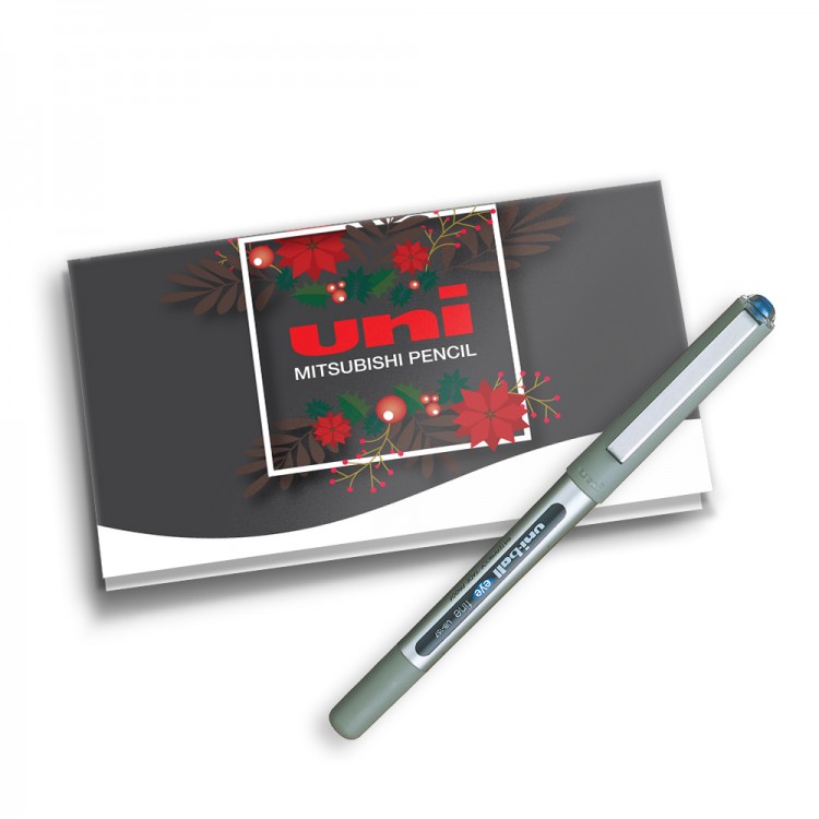 Ручка роллер Uni-Ball Eye синяя 0,7мм в семплинг открытке