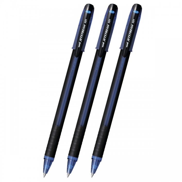Ручка шариковая Uni Jetstream SX-101 синяя 0,7мм 3 штуки PPS