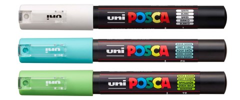 Набор маркеров POSCA PC-1M (белый, морская волна, зеленое яблоко)