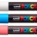Набор маркеров POSCA PC-1M (белый, голубой, кораллово-розовый)