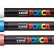 Набор маркеров POSCA PC-1MR (белый, красный металлик, синий металлик)
