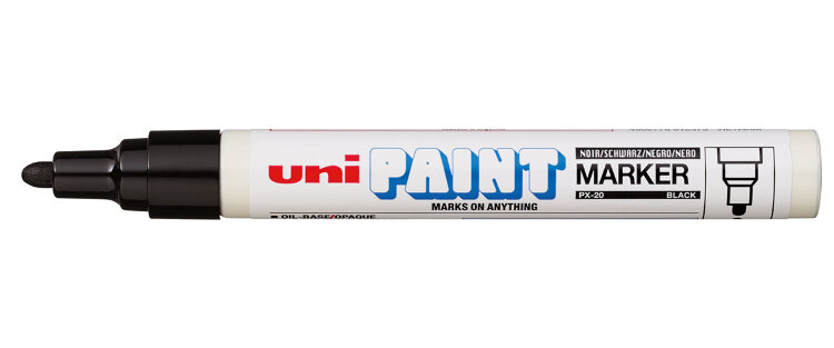 Маркер перманентный Uni Paint PX-20 2,2-2,8мм овальный
