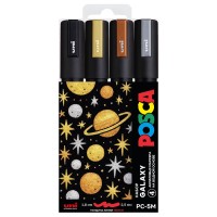 Набор маркеров Uni POSCA PC-5M 1,8-2,5мм Galaxy "Галактика" 4 цвета