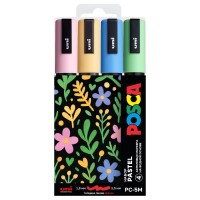 Набор маркеров Uni POSCA PC-5M 1,8-2,5мм Pastel "Пастельные" 4 цвета
