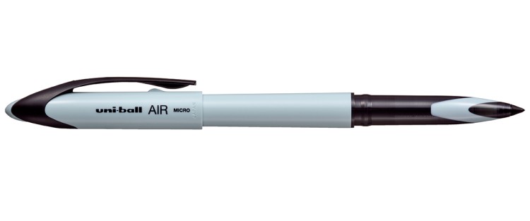 Ручка роллер Uni-Ball Air Micro ледяной голубой корпус черная 0,5мм