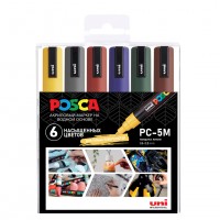 Набор маркеров Uni POSCA PC-5M 1,8-2,5мм Deep 6 цветов