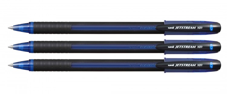 Набор шариковых ручек Uni Jetstream SX-101 синяя 0,7мм 2+1шт.