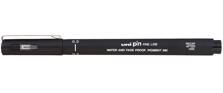 Линер Uni Pin Fine Line 03 черный 0,38мм