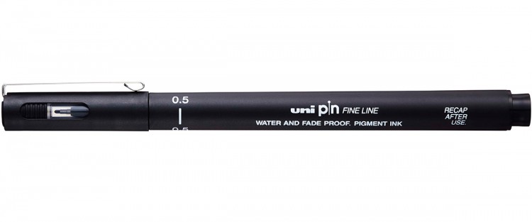 Линер Uni Pin Fine Line 05 черный 0,5мм